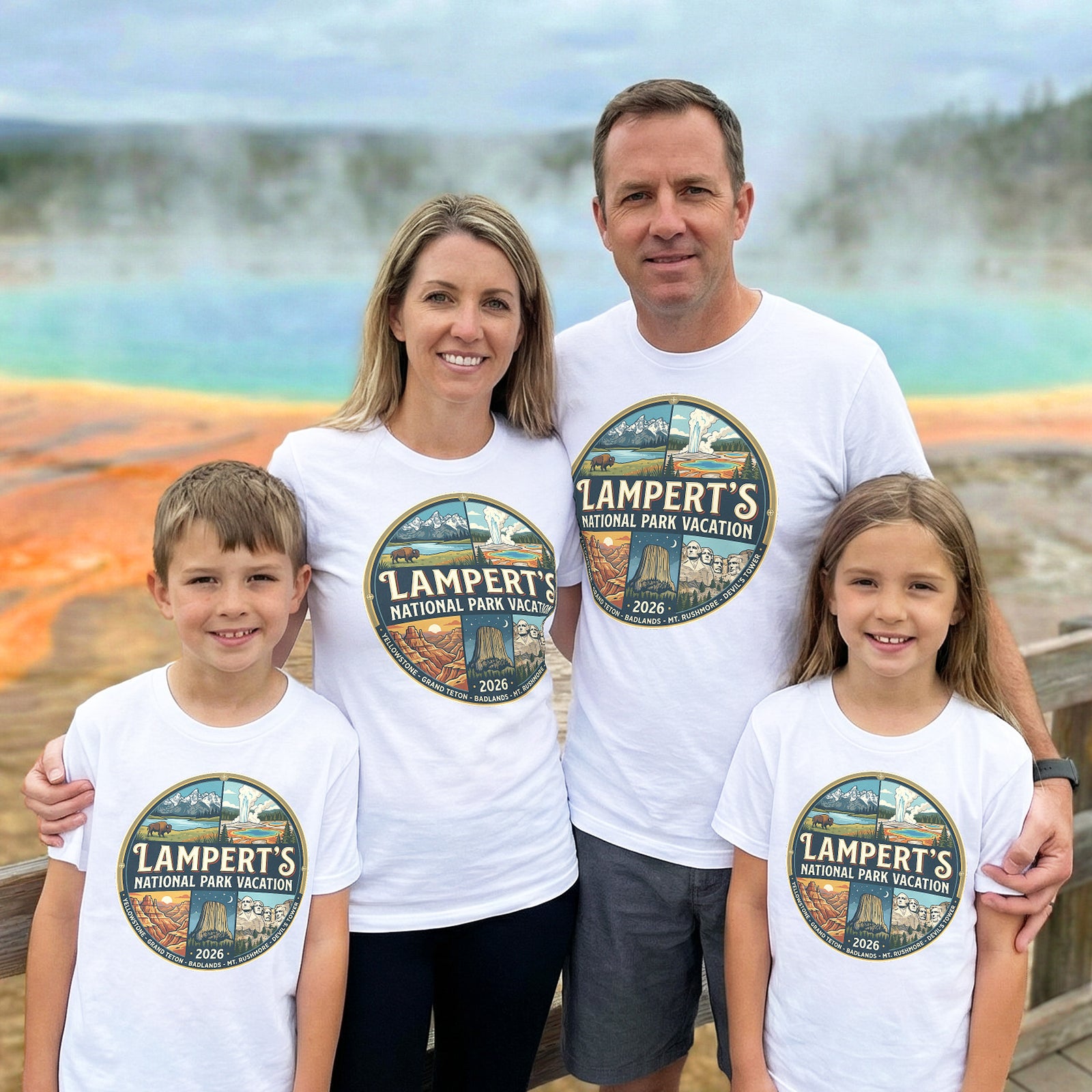 Yellowstone Circle Tour Vacation - Disc - Personalized T-shirt